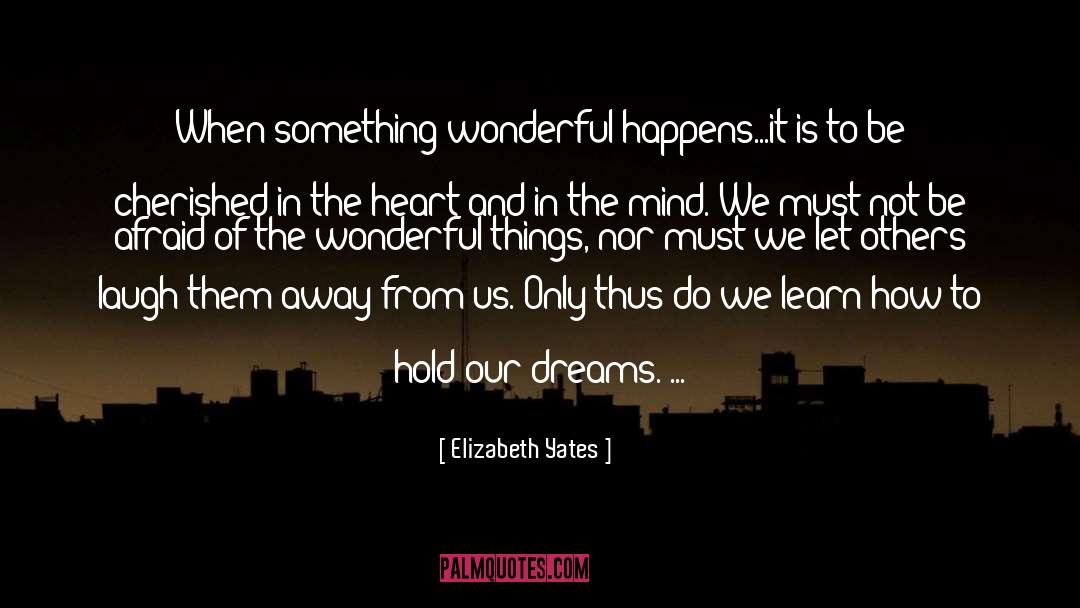 Something Wonderful quotes by Elizabeth Yates