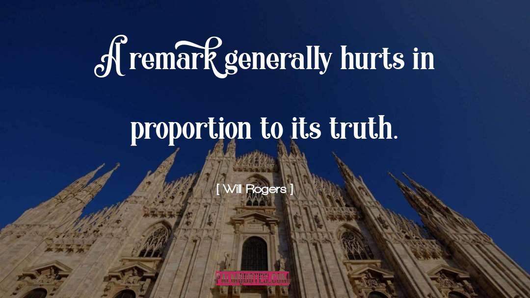 Sometime Truth Hurts quotes by Will Rogers