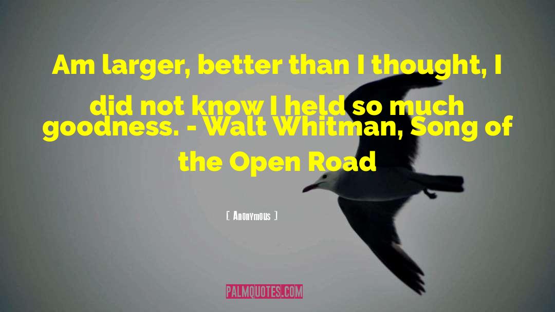 Song Of The Open Road quotes by Anonymous