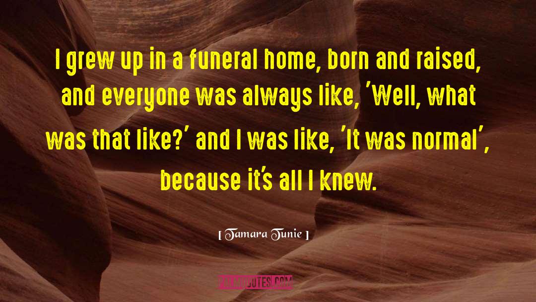 Sonnenburg Funeral Home quotes by Tamara Tunie