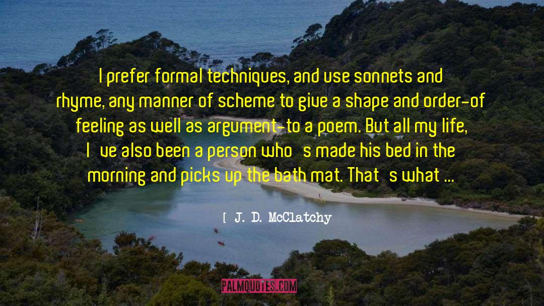 Sonnets quotes by J. D. McClatchy