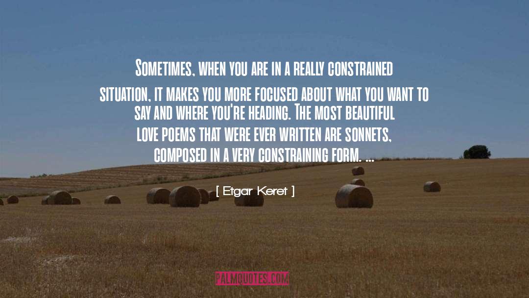 Sonnets quotes by Etgar Keret