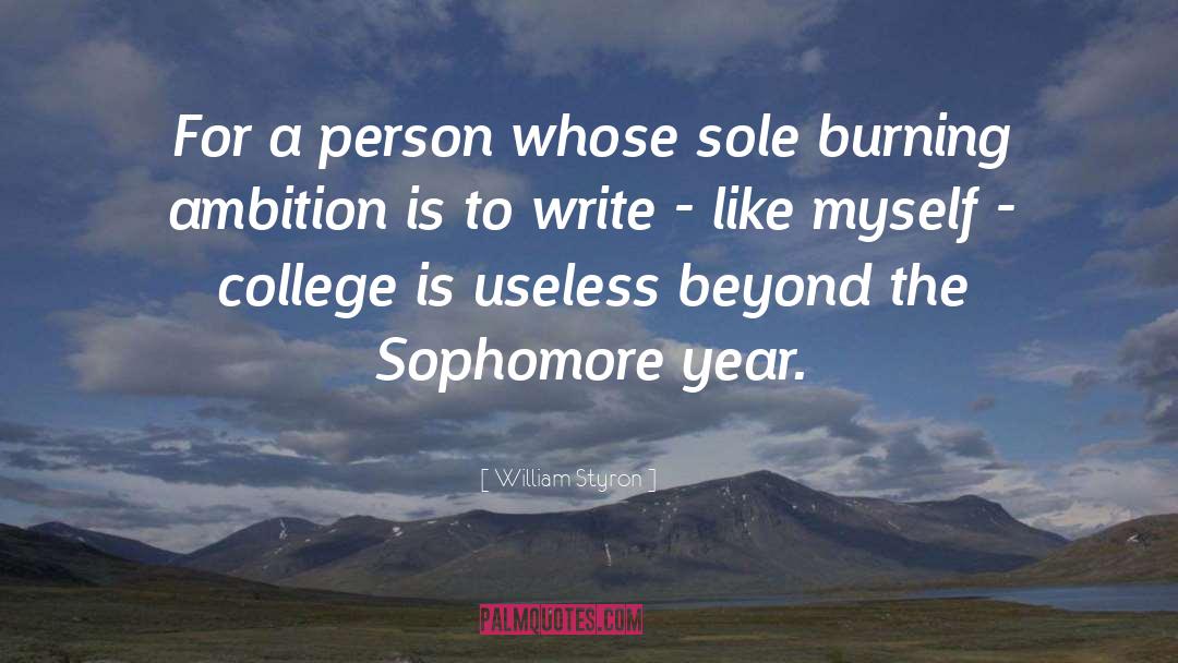 Sophomore Year quotes by William Styron