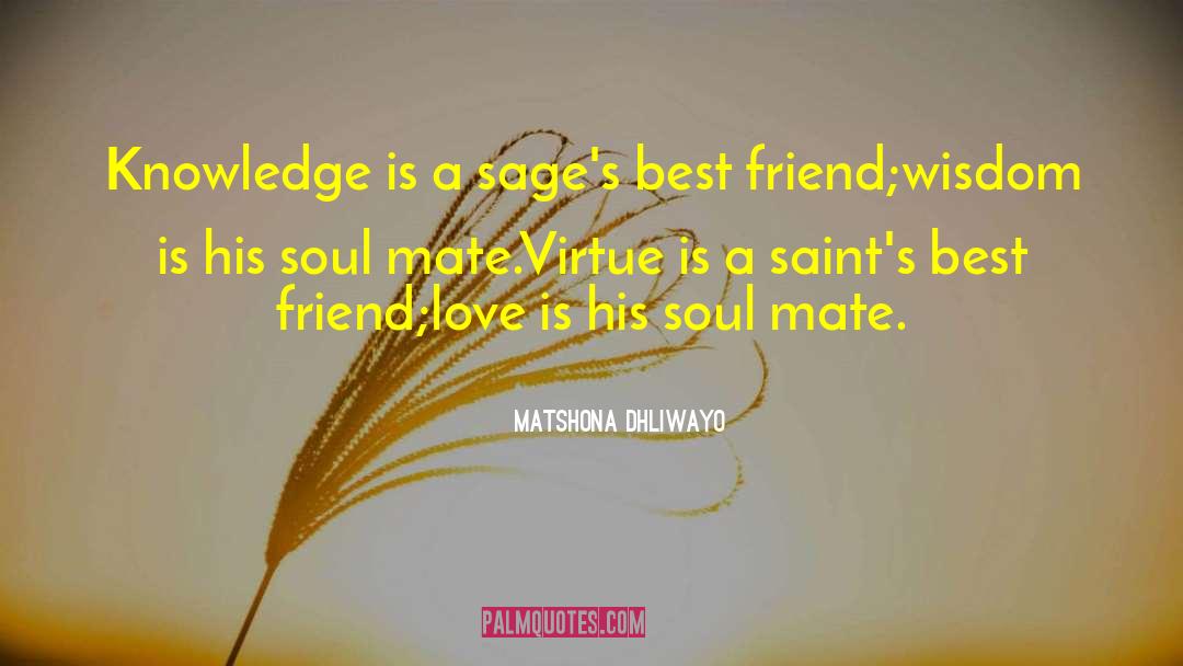 Soul Mate quotes by Matshona Dhliwayo