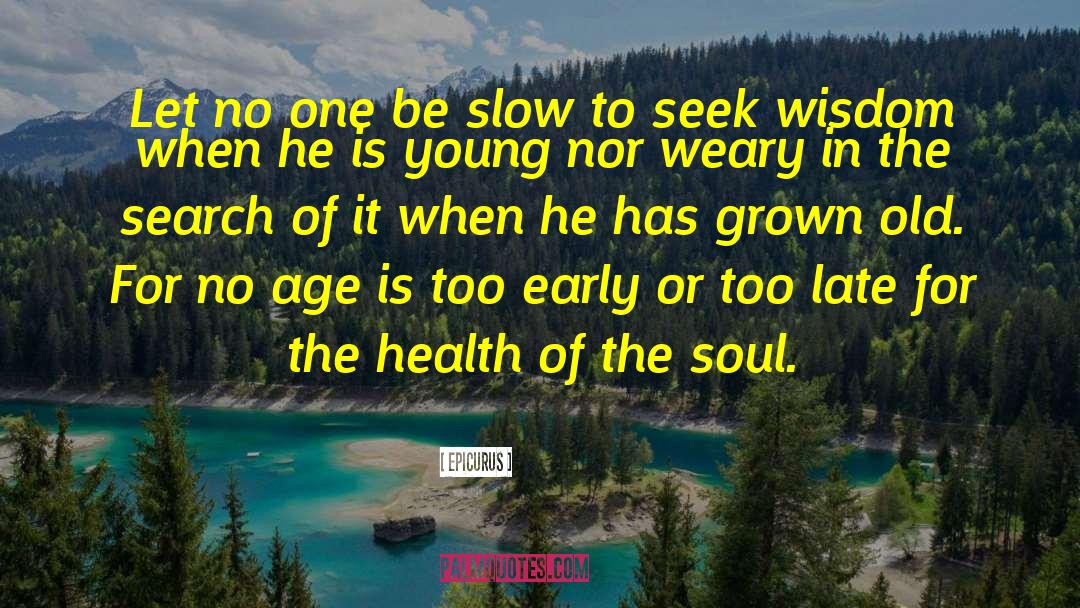 Soul Wisdom quotes by Epicurus