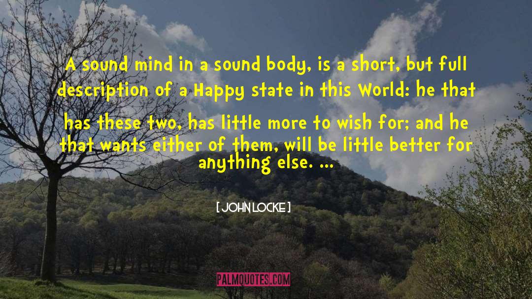 Sound Body quotes by John Locke