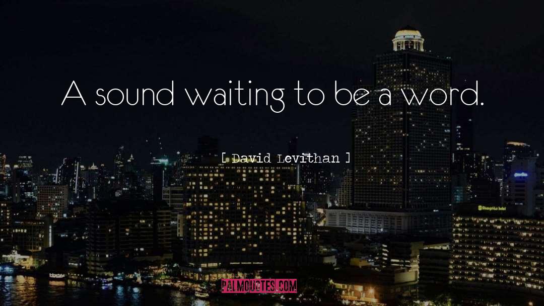 Soundless Sound quotes by David Levithan