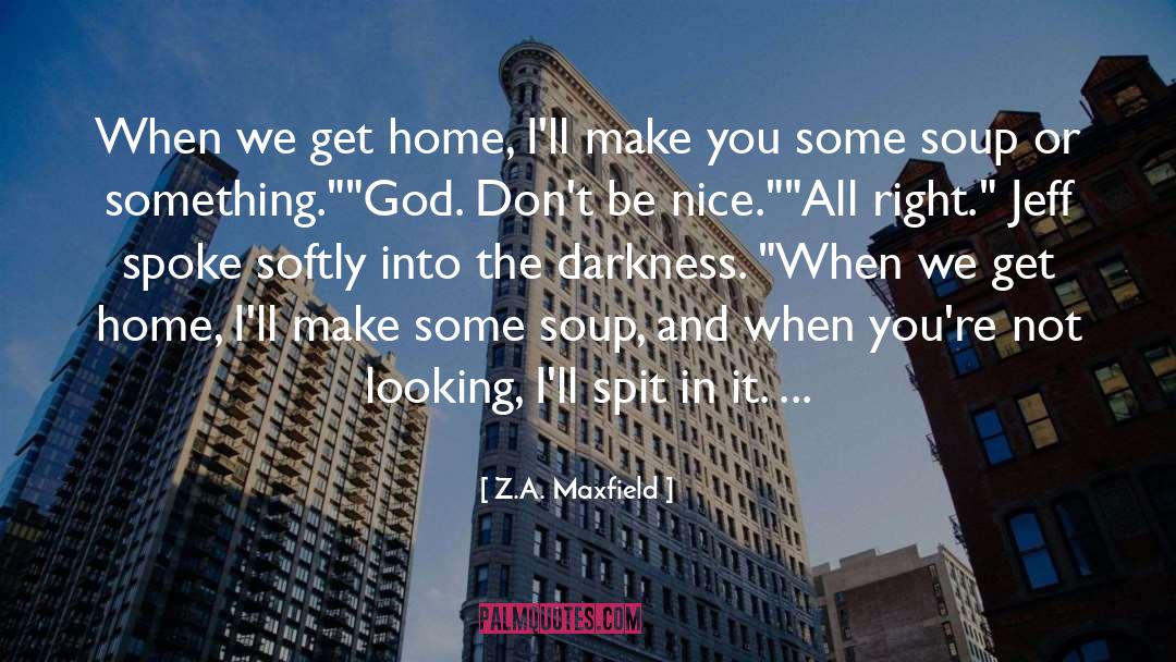 Soup quotes by Z.A. Maxfield