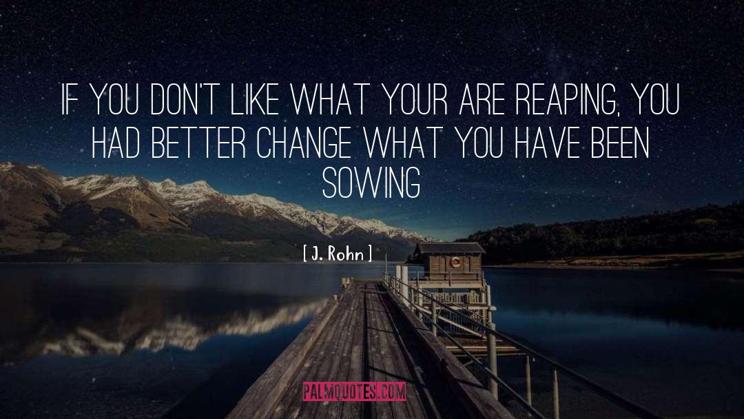 Sowing quotes by J. Rohn