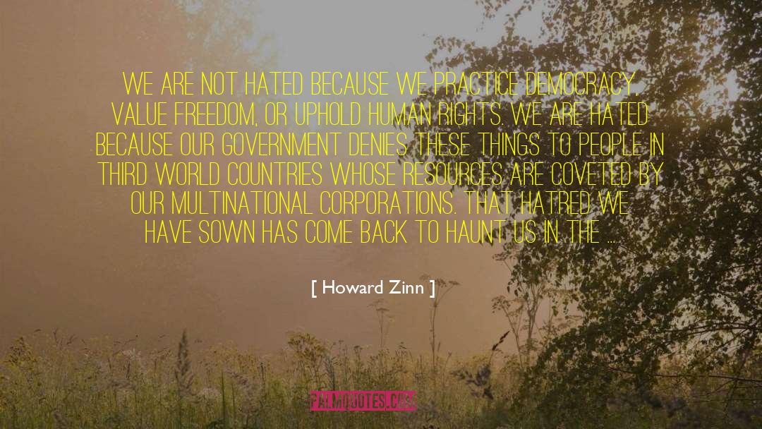 Sown quotes by Howard Zinn