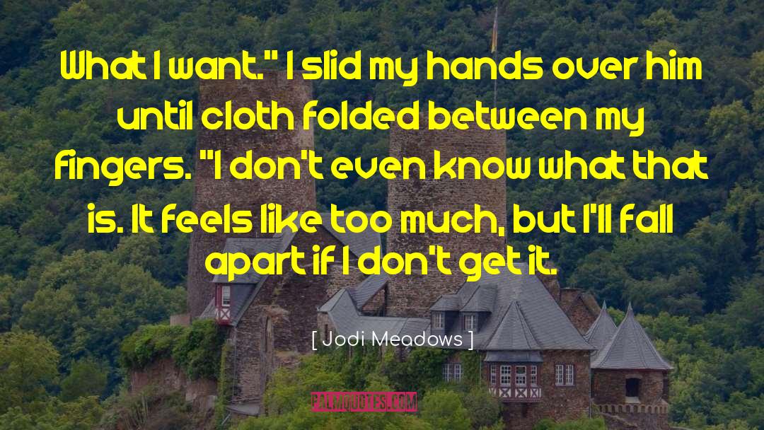 Space Between Fingers quotes by Jodi Meadows