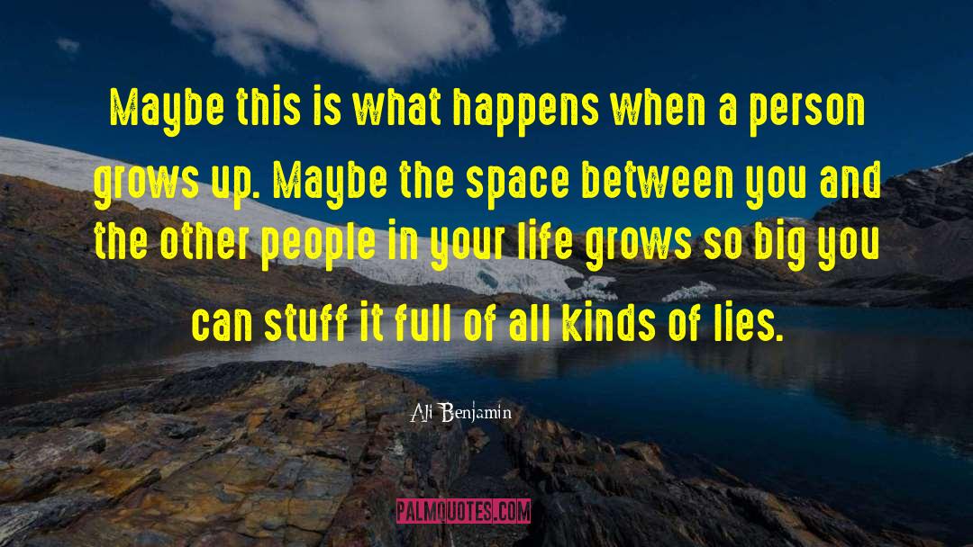 Space Between quotes by Ali Benjamin