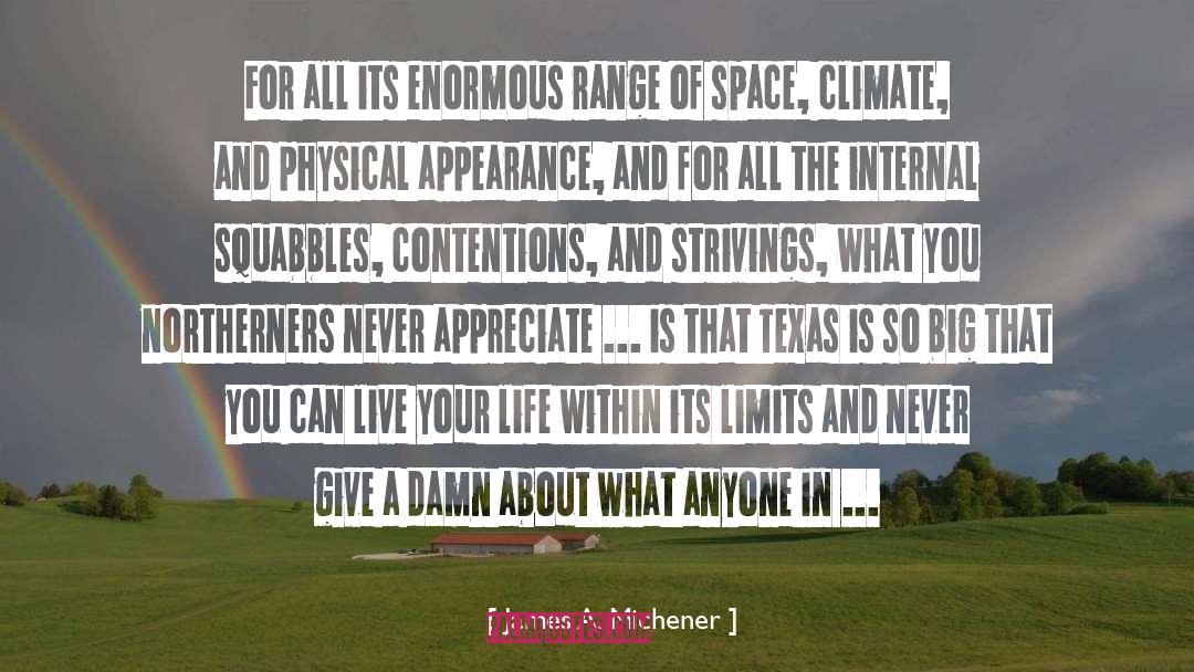 Space quotes by James A. Michener