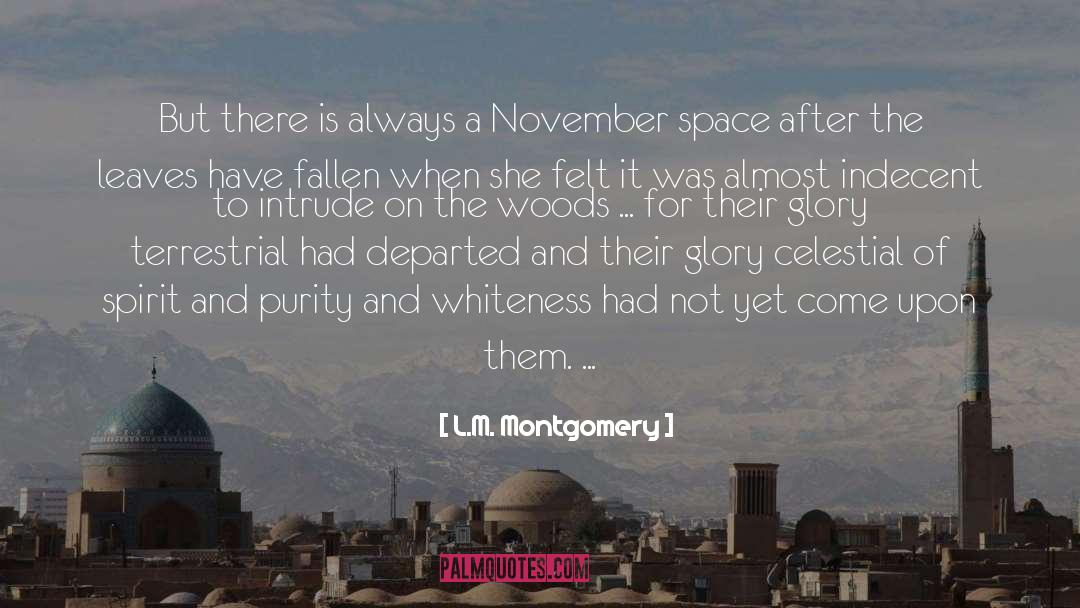 Space quotes by L.M. Montgomery