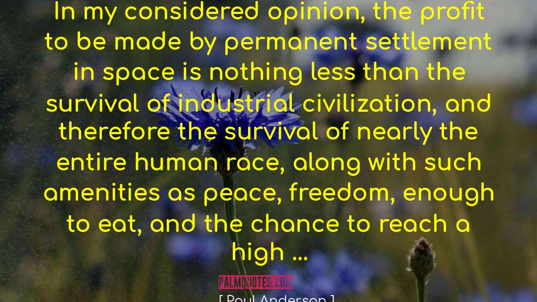 Space Race quotes by Poul Anderson