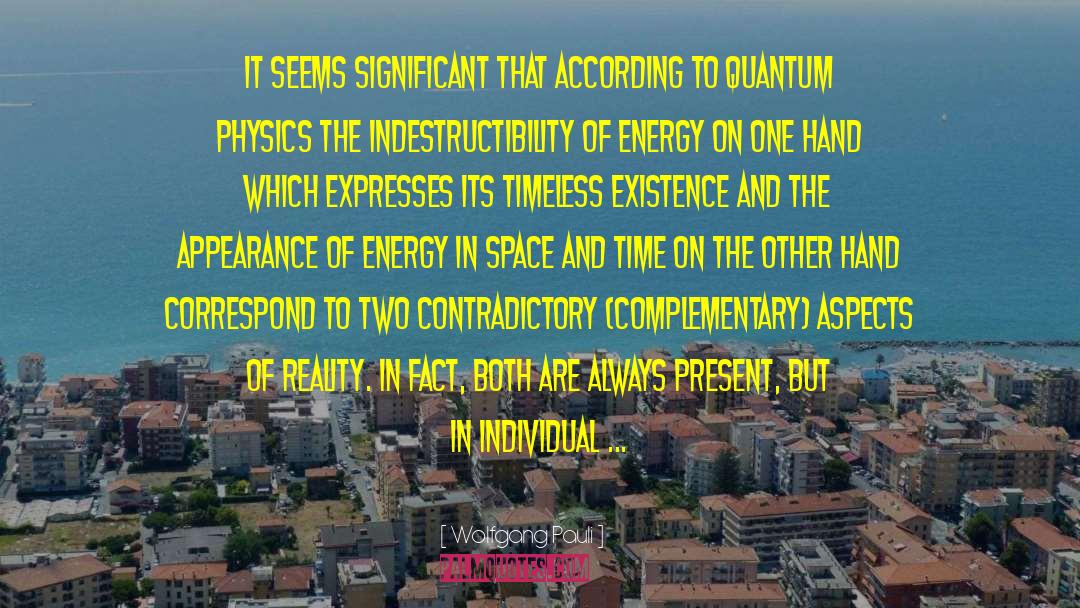 Space Time Quantum Quarks quotes by Wolfgang Pauli
