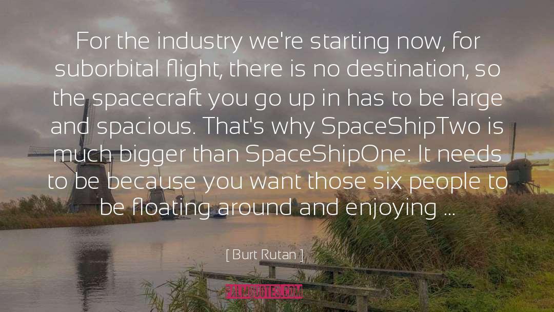 Spacecraft quotes by Burt Rutan