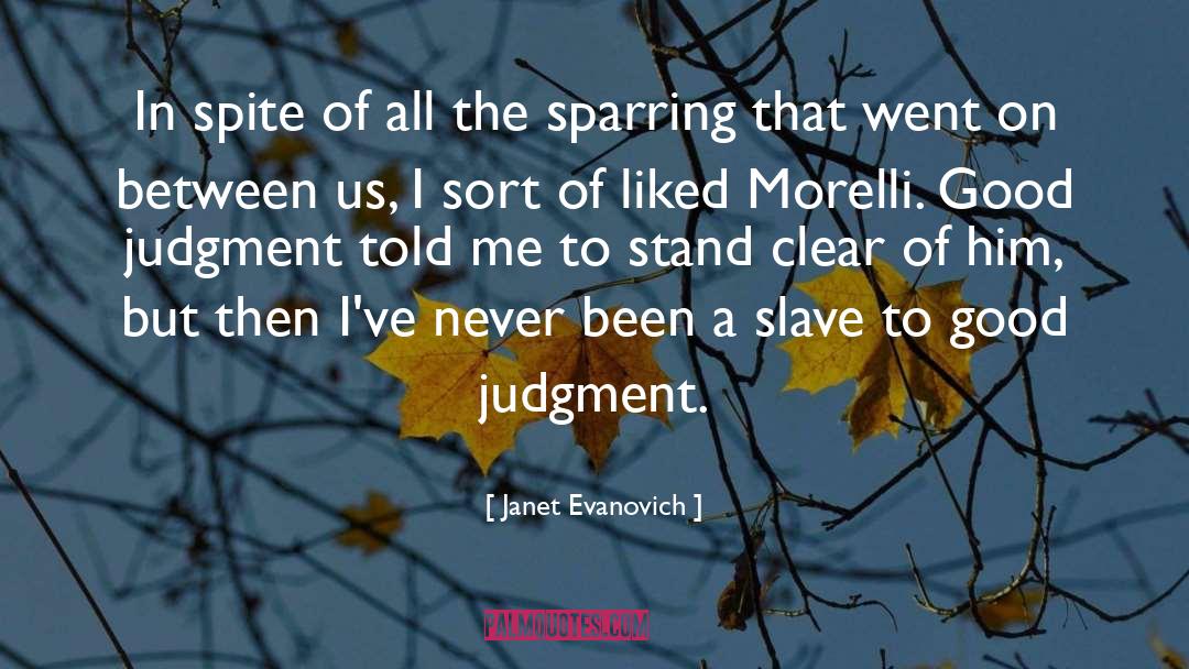 Sparring quotes by Janet Evanovich