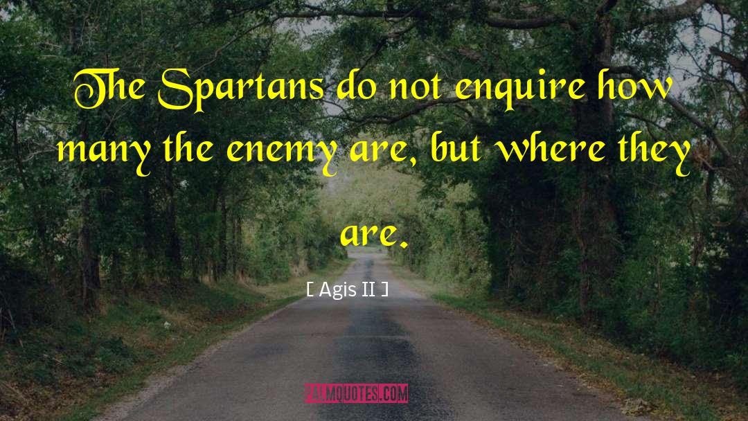 Spartans quotes by Agis II