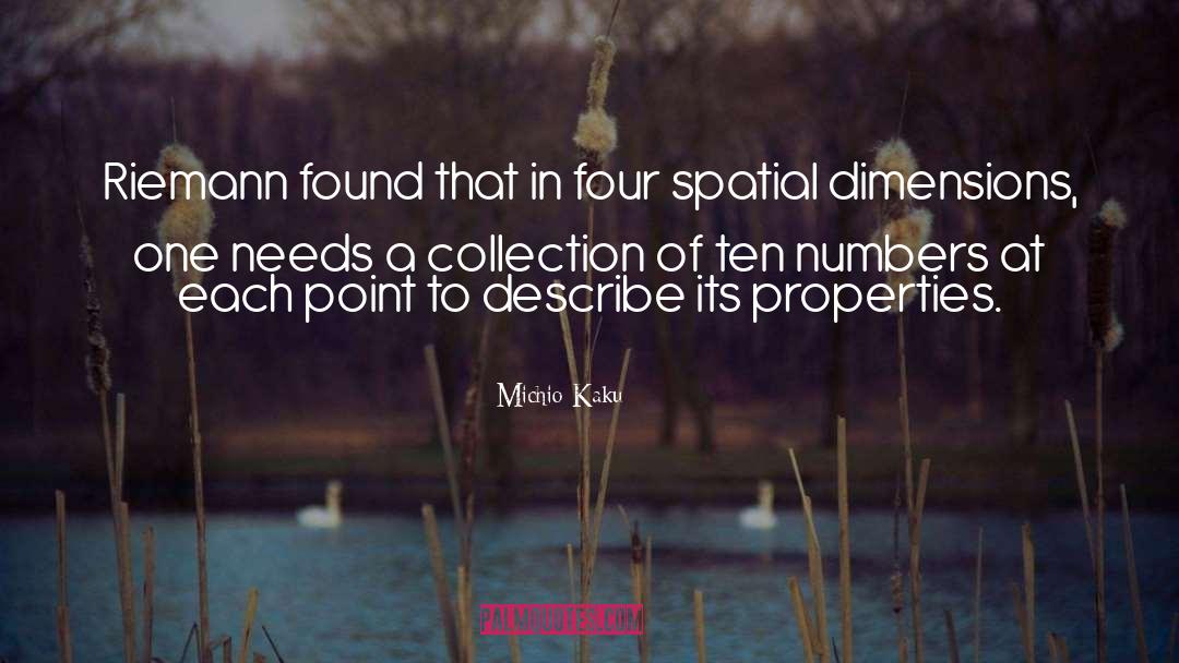 Spatial quotes by Michio Kaku