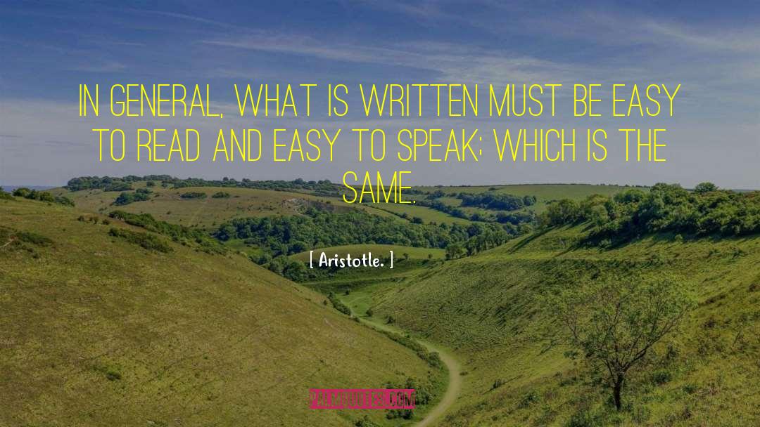 Speak Easy quotes by Aristotle.