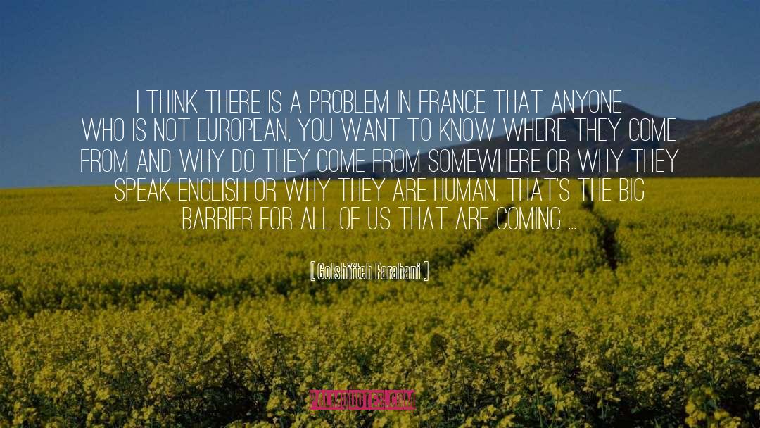 Speak English quotes by Golshifteh Farahani