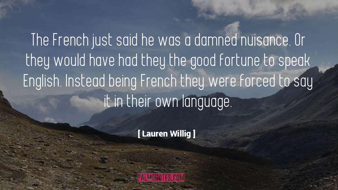 Speak English quotes by Lauren Willig