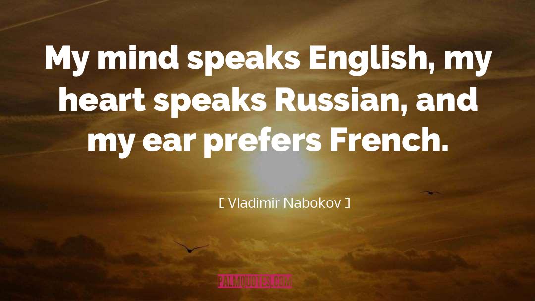 Speak English quotes by Vladimir Nabokov