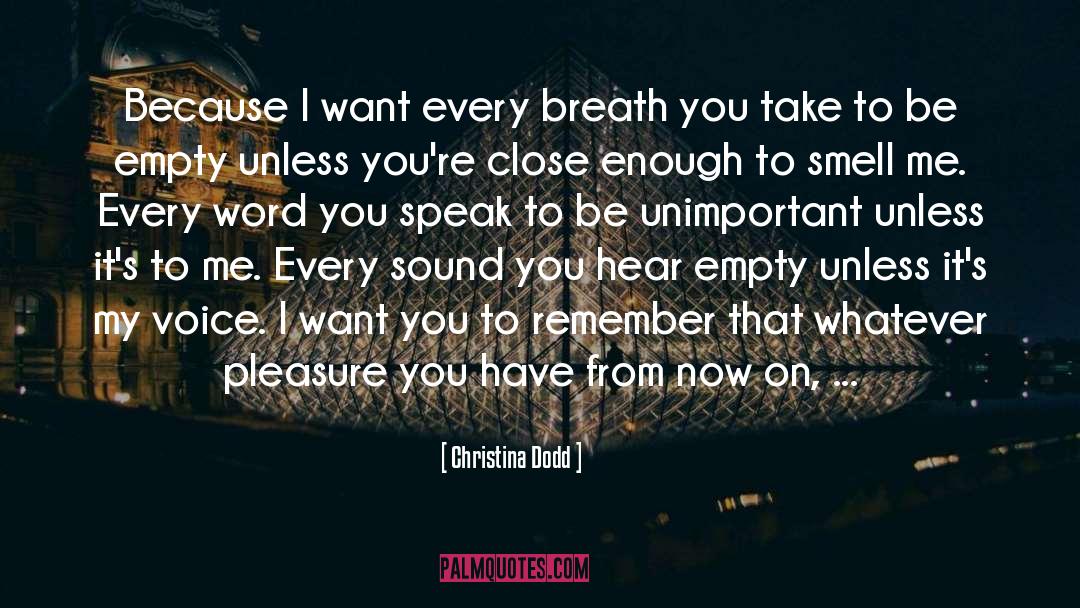 Speak Slow quotes by Christina Dodd