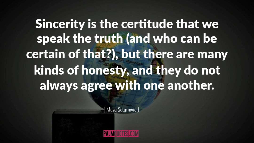 Speak The Truth quotes by Mesa Selimovic