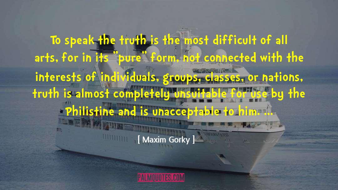 Speak The Truth quotes by Maxim Gorky