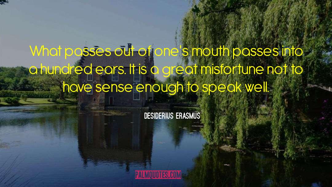 Speak Well quotes by Desiderius Erasmus