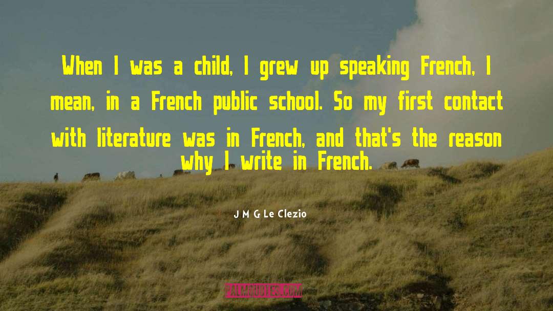 Speaking French quotes by J M G Le Clezio