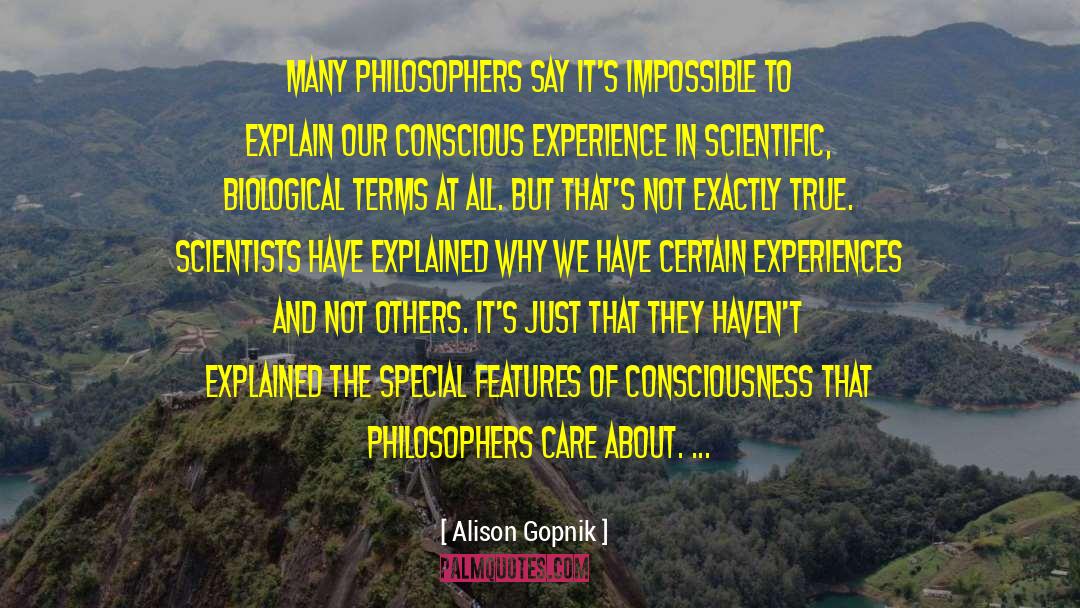 Special Features quotes by Alison Gopnik
