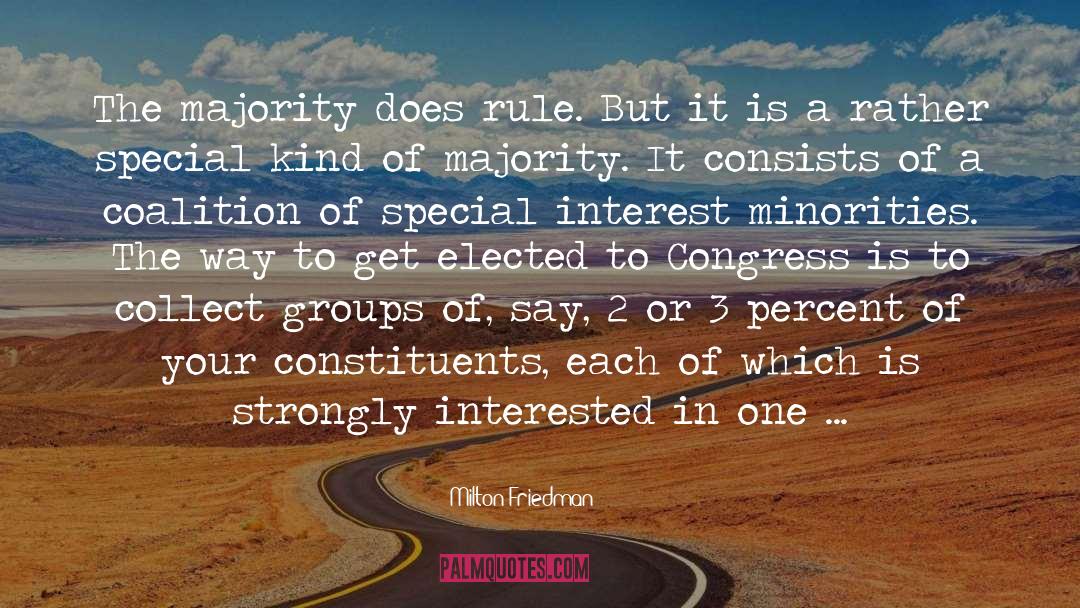 Special Interest quotes by Milton Friedman