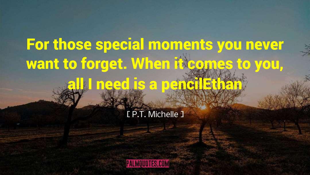 Special Moments quotes by P.T. Michelle