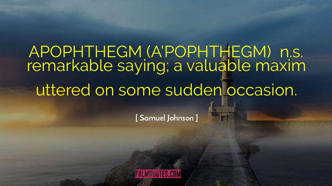 Special Occasion quotes by Samuel Johnson