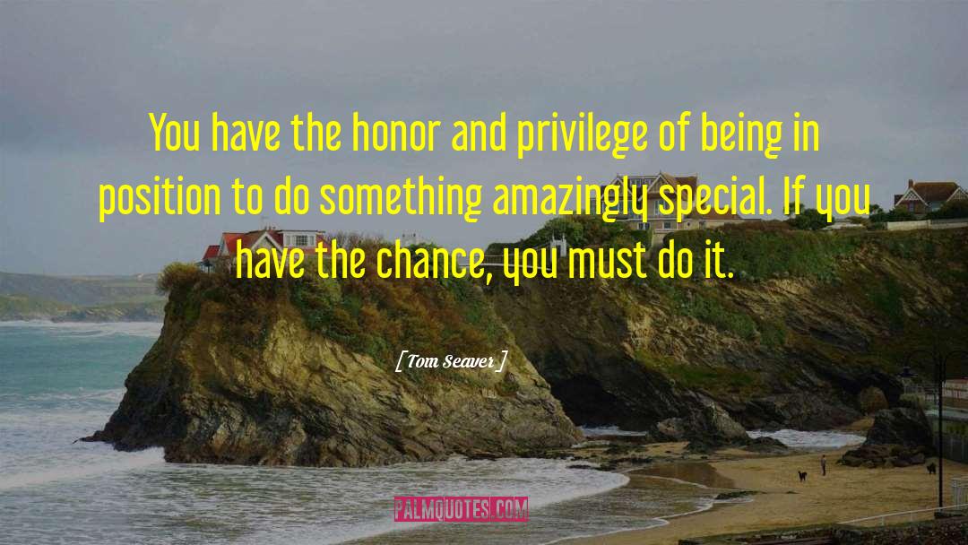 Special Privilege quotes by Tom Seaver