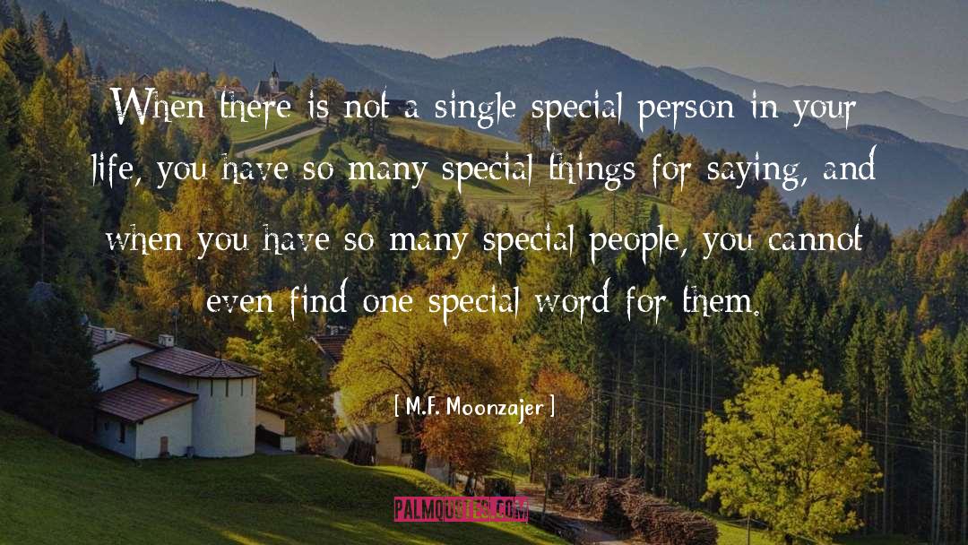 Special Things quotes by M.F. Moonzajer