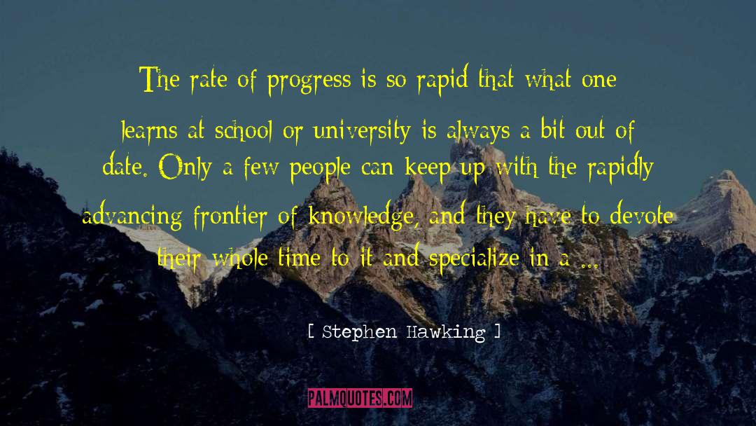 Specialize quotes by Stephen Hawking