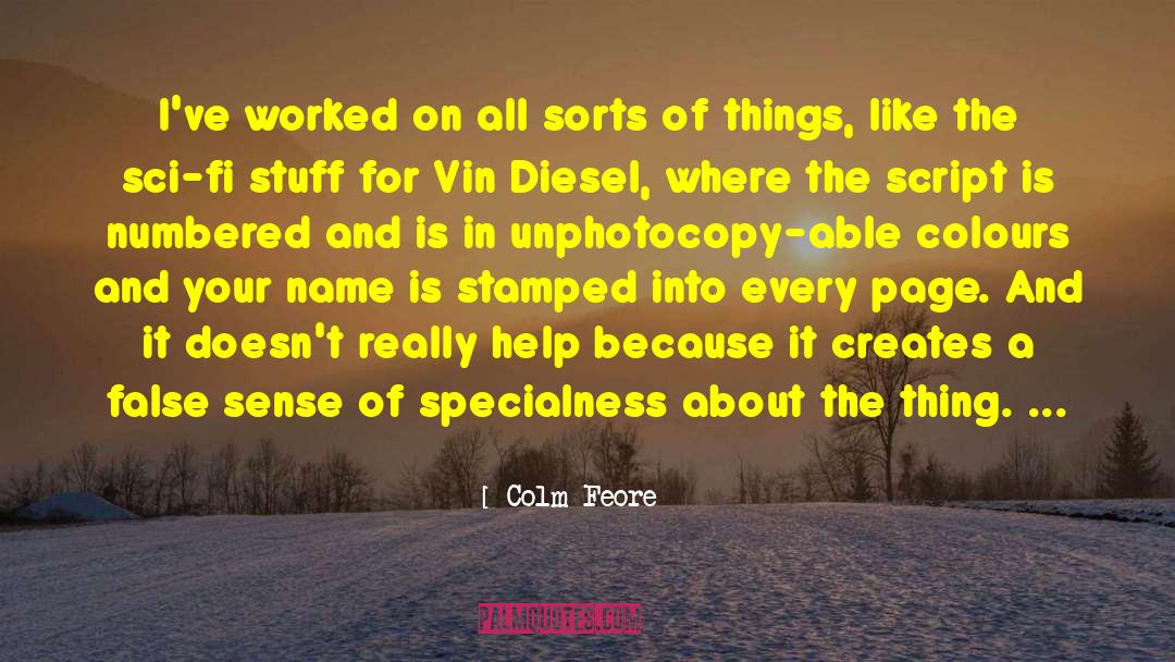 Specialness quotes by Colm Feore