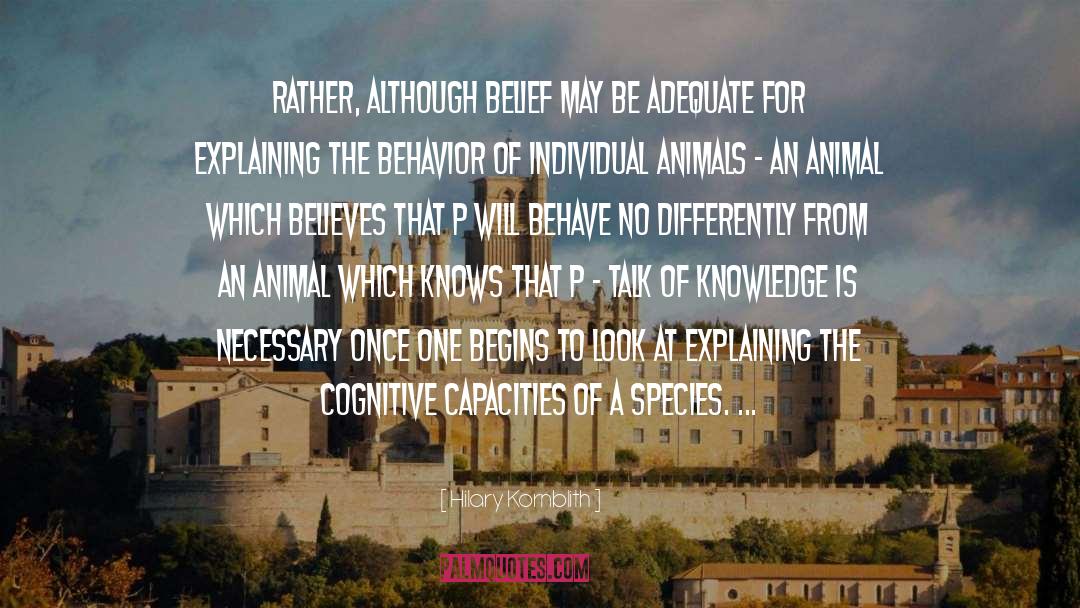 Species quotes by Hilary Kornblith