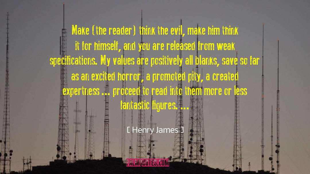 Specifications quotes by Henry James
