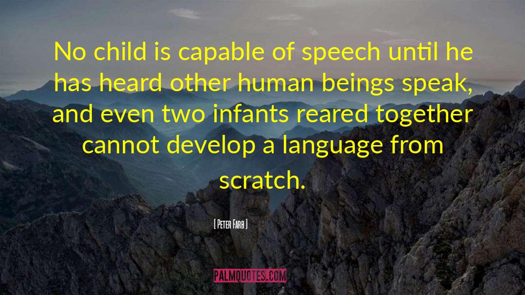 Speech And Language Development quotes by Peter Farb