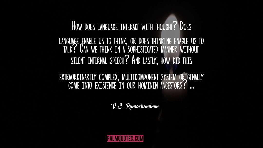 Speech And Language Development quotes by V.S. Ramachandran