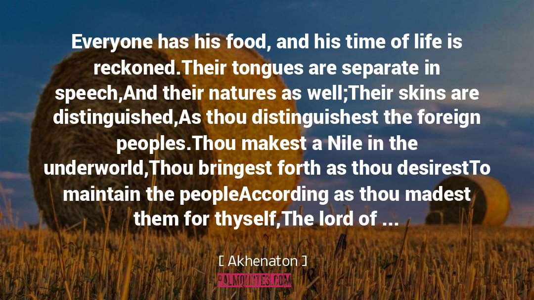 Speech quotes by Akhenaton
