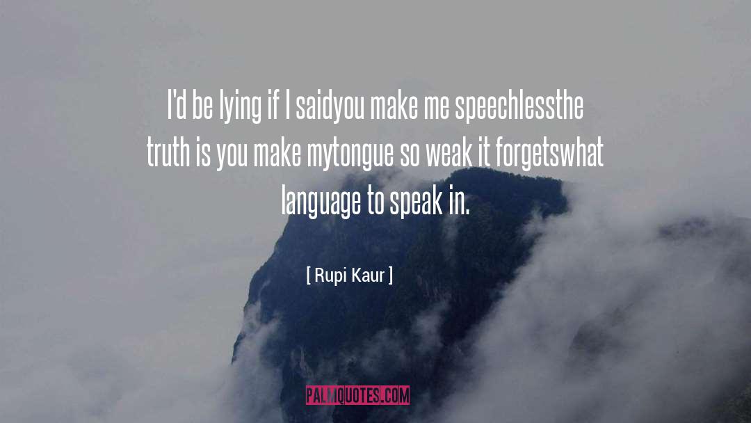 Speechless quotes by Rupi Kaur