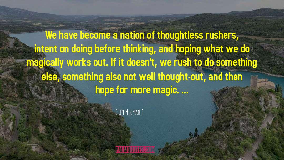 Speed Of Thought quotes by Len Holman
