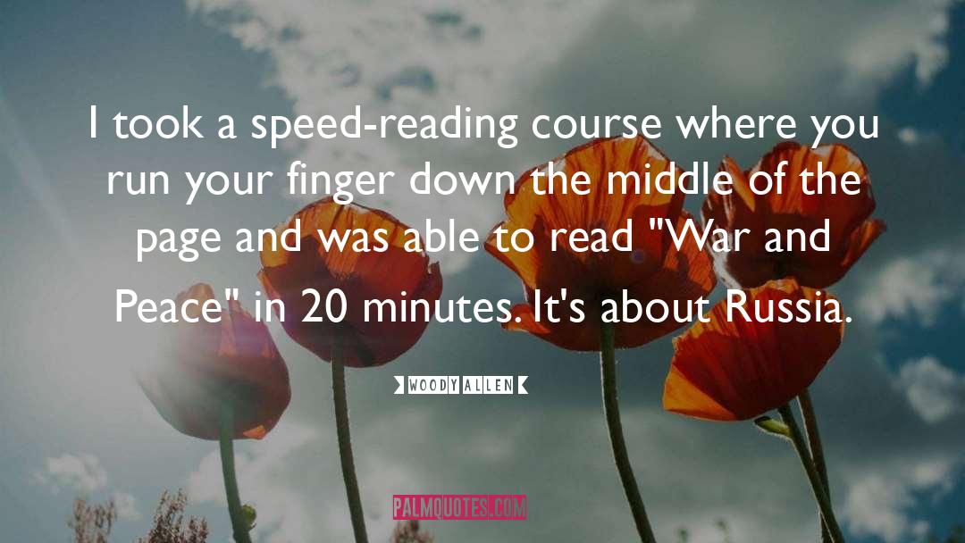 Speed Reading quotes by Woody Allen