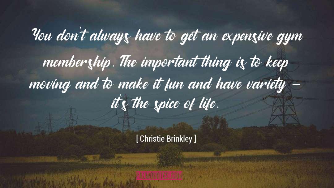 Spice quotes by Christie Brinkley